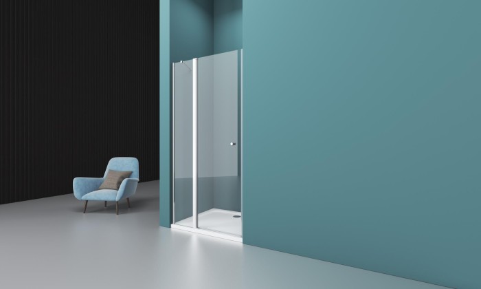 Душевая дверь в нишу 90x195 BelBagno, глянцевый хром, Etna арт. ETNA-B-12-60/30-C-Cr