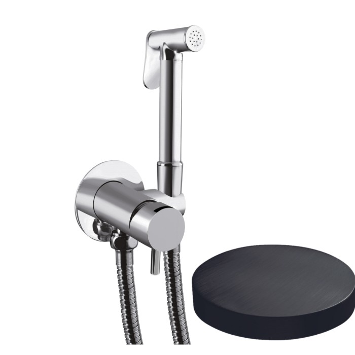 Гигиенический душ со смесителем, Giulini My future, ганметал арт. SH25/MFCRNS