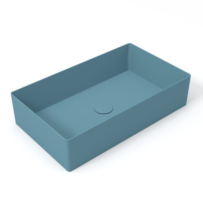 Накладная раковина 60x35x14 см, Olympia ceramica Slice, голубой матовый арт. SLC42RE60033