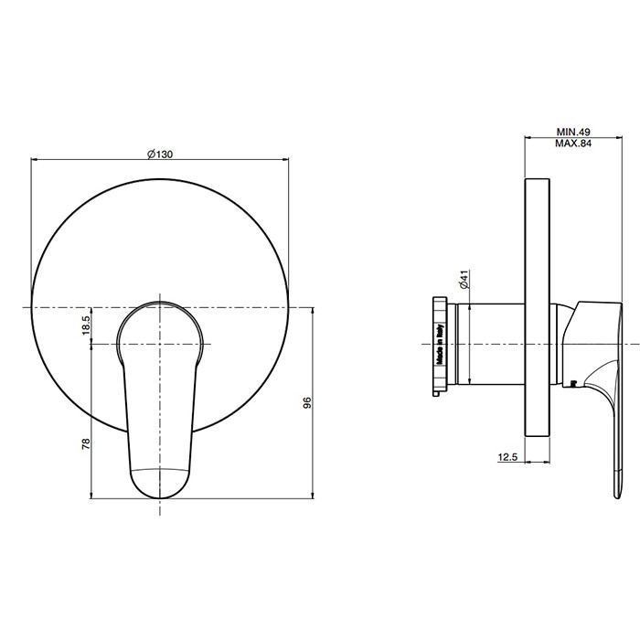 Fima Carlo Frattini Смеситель для душа, встраиваемый, Serie 22, F3839E1CR цвет: хром