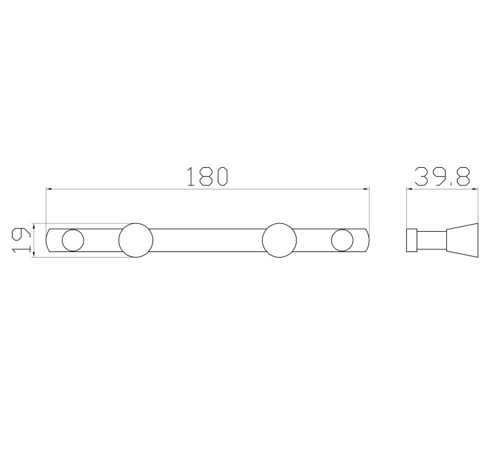 Двойной крючок для ванной, Wonzon & Woghand, WW-9381-2 цвет: хром