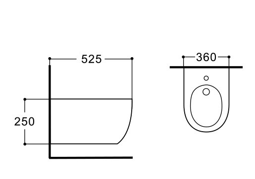 Биде подвесное Aquatek Европа new, белый арт. AQ1006-00