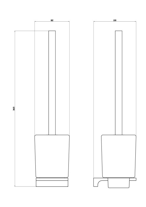 Туалетный ершик в комплекте, Wonzon & Woghand Eclipse, WW-9129 цвет: хром