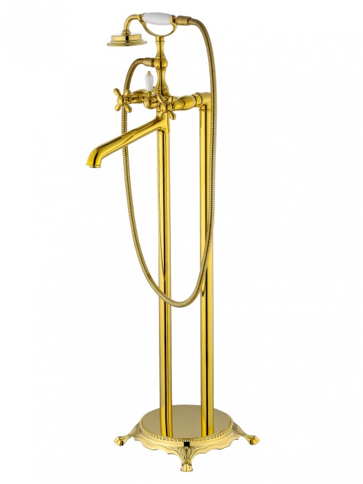 Смеситель для ванны напольного монтажа, Wonzon &amp; Woghand Retro, WW-88649020-PG цвет: золото