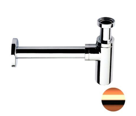 Сифон 1”1/4 Remer 958LRL, медь глянцевая