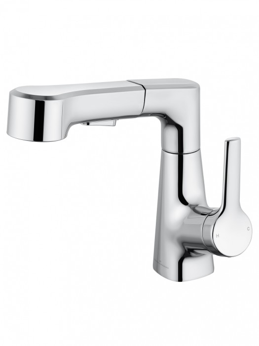 Смеситель для раковины с выдвижным изливом, Wonzon &amp; Woghand, WW-121B108-CR цвет: хром