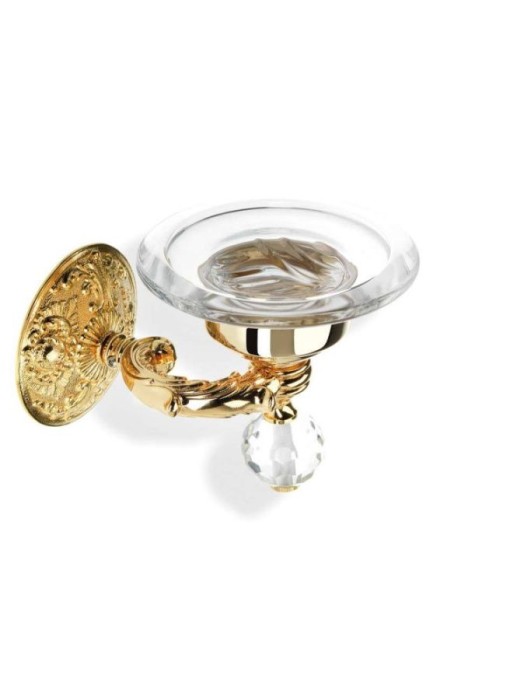 Настенная мыльница со стеклом Murano STIL HAUS Noto light, NT09V(08) цвет: хром