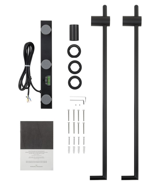 Полотенцесушитель электрический встраиваемый, Wonzon & Woghand Leipzig, WW-AL3621-MB цвет: черный