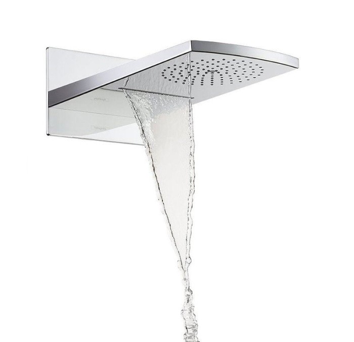 Верхний душ с настенным креплением скрытого монтажа Raindance Rainfall Hansgrohe, хром арт. 28433000