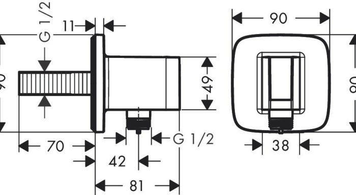 Шланговое подключение Q с держателем для душа FixFit Q Hansgrohe, белый арт. 26887700