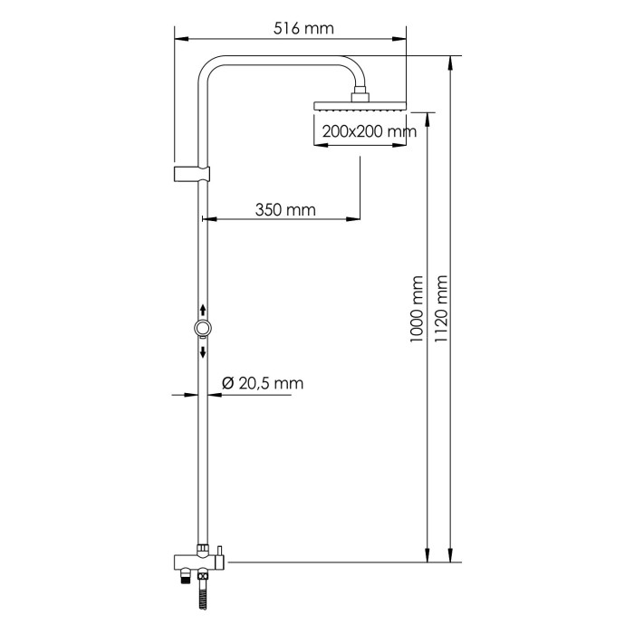 Душевая система WasserKRAFT арт. A041
