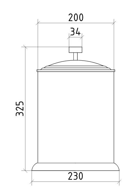 Ведро для мусора, Royale cristal, Boheme 10934-BR