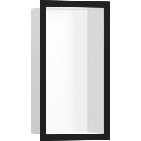Настенный короб с цветом корпуса и дизайнерской рамой, 30х15х10 см, Hansgrohe XtraStoris Individual, черный арт. 56096670