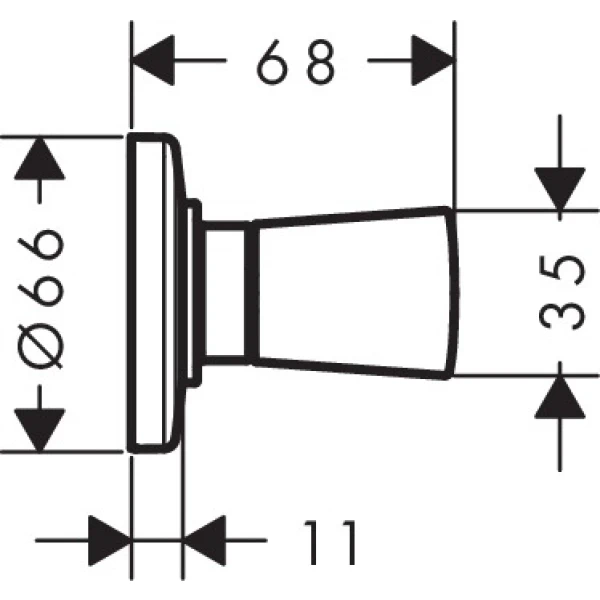 Запорный вентиль скрытого монтажа, Hansgrohe Logis, хром арт. 71970000