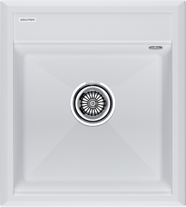 Мойка для кухни гранит 460х510 Paulmark STEPIA 45, белый - PM114651-WH