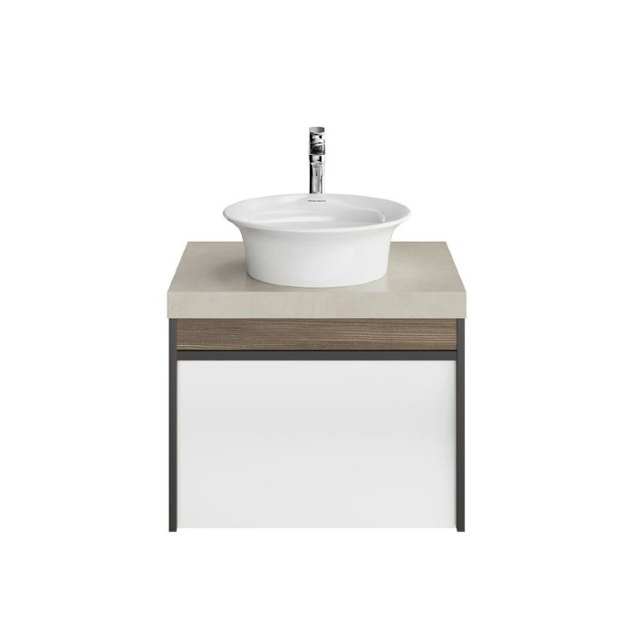 Тумба подвесная 60см с ящиком 1+1, Modula Kerama Marazzi, белый - MO.60.1+1\AR