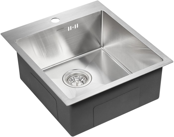 Мойка для кухни нержавеющая 450х510мм Paulmark FAVOR, брашированная нерж. сталь - PM214551-BS