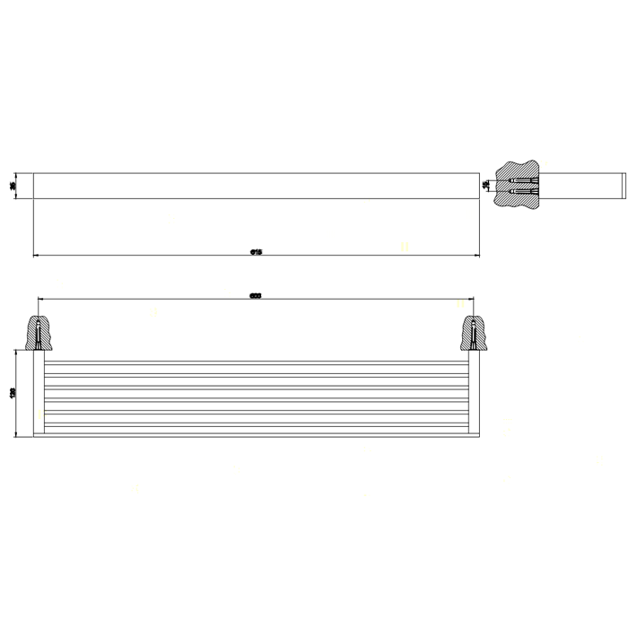 Полочка 60см, подвесная, Gessi Rettangolo, хром арт. 20949#031