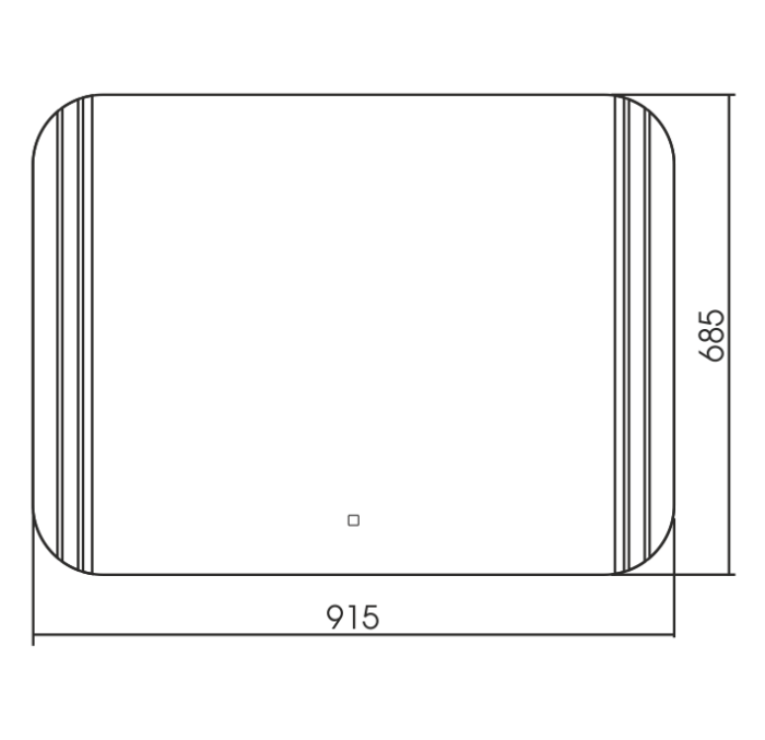 Зеркало FORCE 915х685 подсветка с диммером, сенсорный выключатель, часы, Azario Перла - LED-00002524