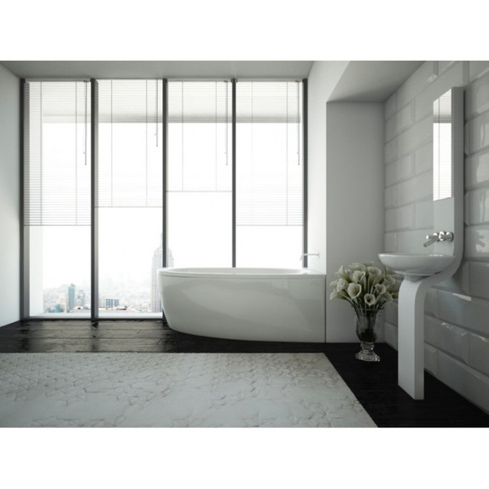 Акриловая ванна асимметричная 160x90 см правая, Azario Kapris арт. AV.0001160