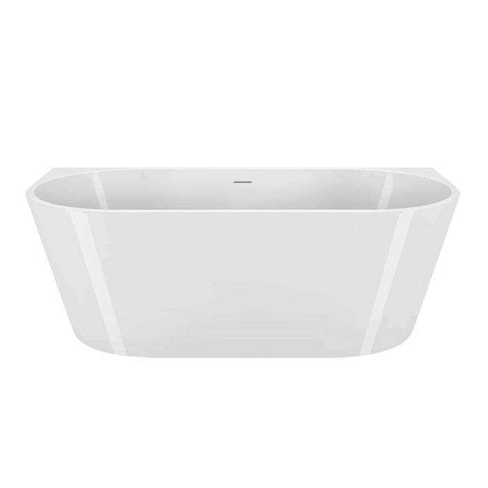 Акриловая ванна 150x75, пристенная, полукруглая, BelBagno, белая арт. BB710-1500-750