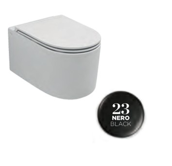 Унитаз подвесной, система смыва скрытый торнадо, с креплениями, Olympia ceramica Monolith, цвет черный матовый арт. MON1202V23