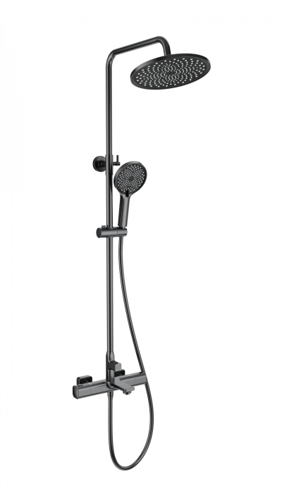 Душевая система с термостатом, Wonzon &amp; Woghand Solid, WW-C3011-A-BGG цвет: графит