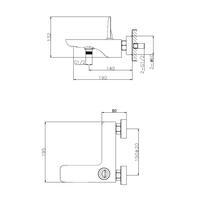 Смеситель для ванны, Wonzon & Woghand Shark, WW-48B3101-CR цвет: хром