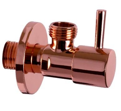 Запорный вентиль 1/2*1/2 Remer 128L1212RL, медь глянцевая