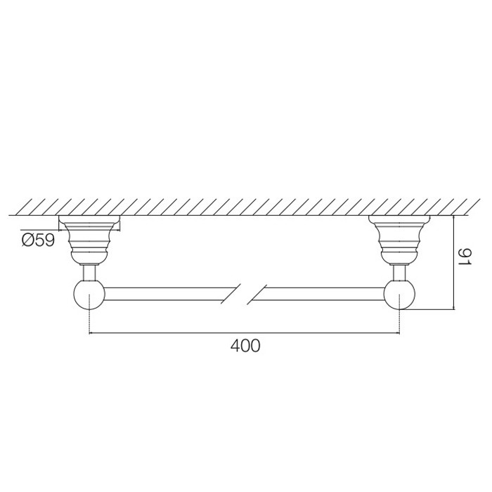 Fima Carlo Frattini Полотенцедержатель 40см, подвесной, Victory, F6060/40CR цвет: хром