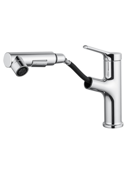 Смеситель для раковины с выдвижным изливом, Wonzon & Woghand, WW-A40862-CR цвет: хром