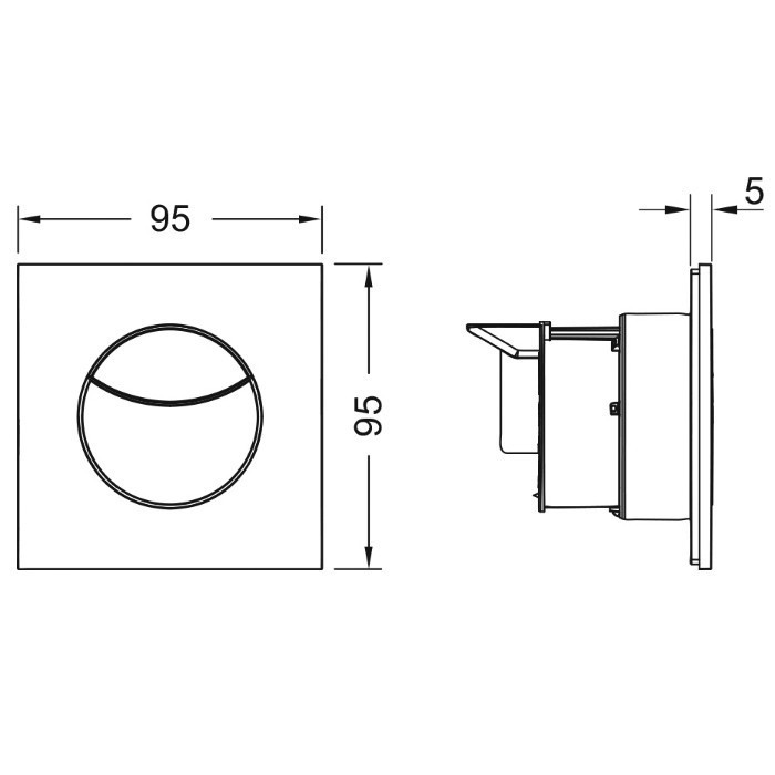 Панель смыва, 2 клавиши, квадратная, белый, flushpoint TECE арт. 9240978