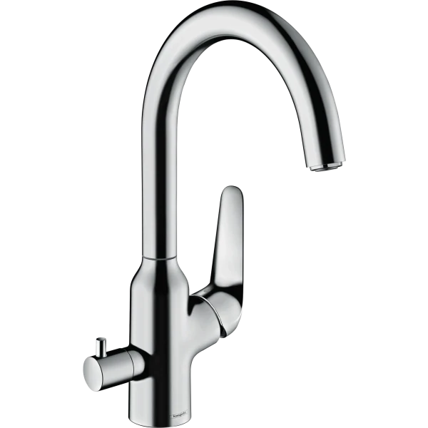 Смеситель для кухни, с запорным вентилем, Hansgrohe Focus M42, хром арт. 71803000