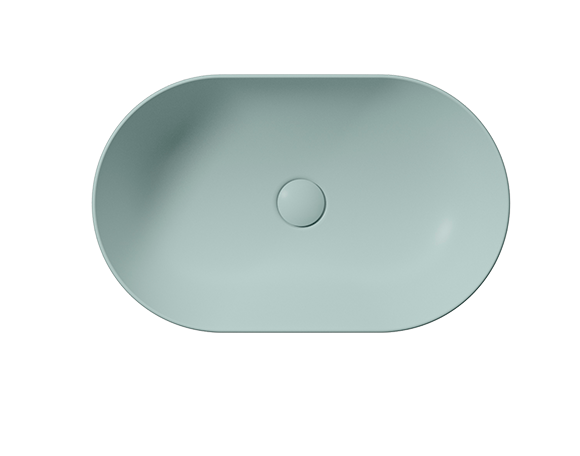 Раковина накладная 60х37х16 см, цвет ghiaccio, санфарфор, Color-elements GSI арт. 883415