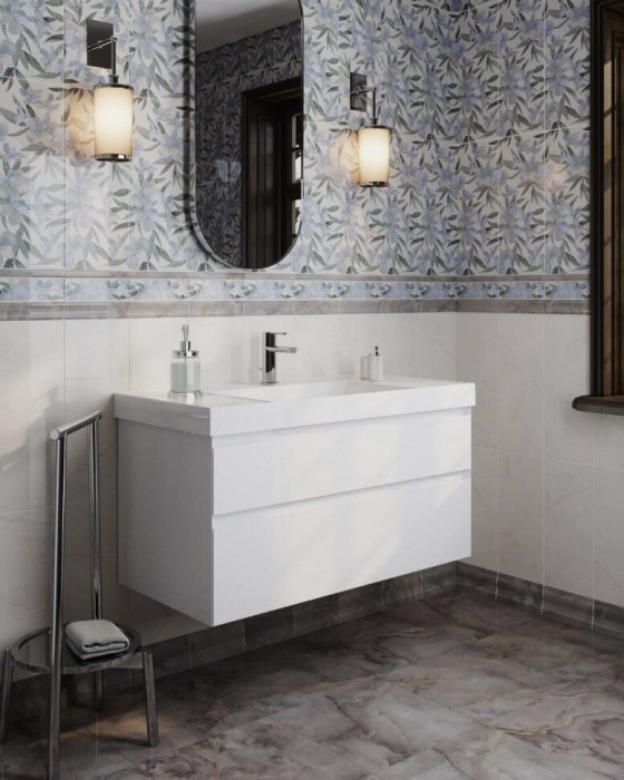 Раковина подвесная 101x48,5см, Cubo Kerama Marazzi, белый - CU.wb.100