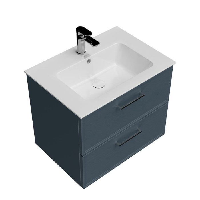 Тумба подвесная 65 см, 2 ящика, Piano classic Kerama Marazzi, синий - PIA.CL.65\BLU.M