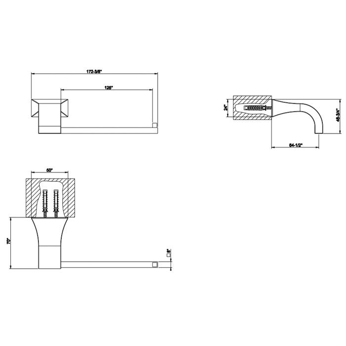 Держатель т/б, подвесной, вертикальный/горизонтальный, Gessi Mimi, золото арт. 33255#080
