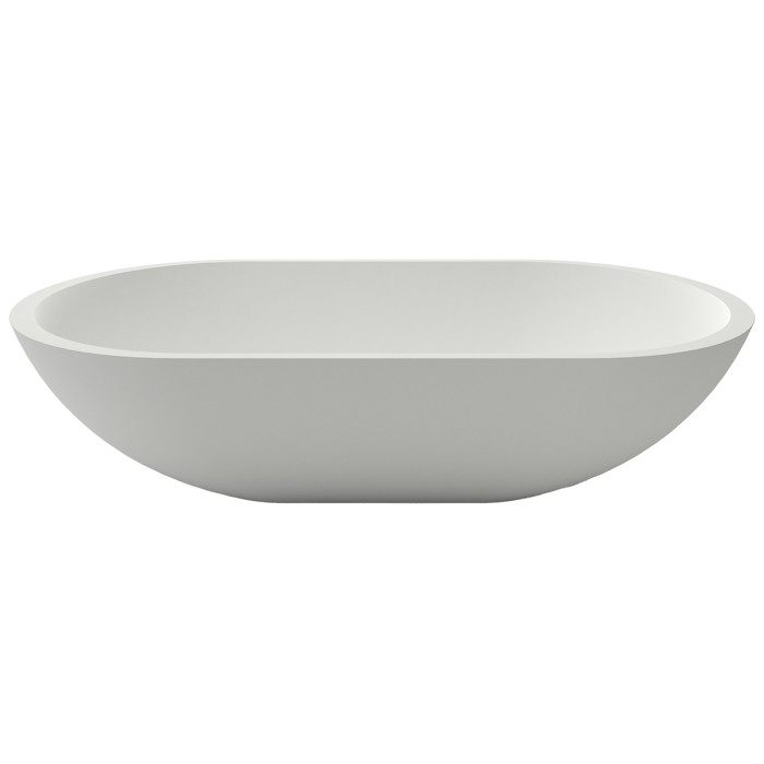 Раковина 650x350x160 накладная из искусственного камня, белая, Azario FRETTA ROUND - AZ-1132S