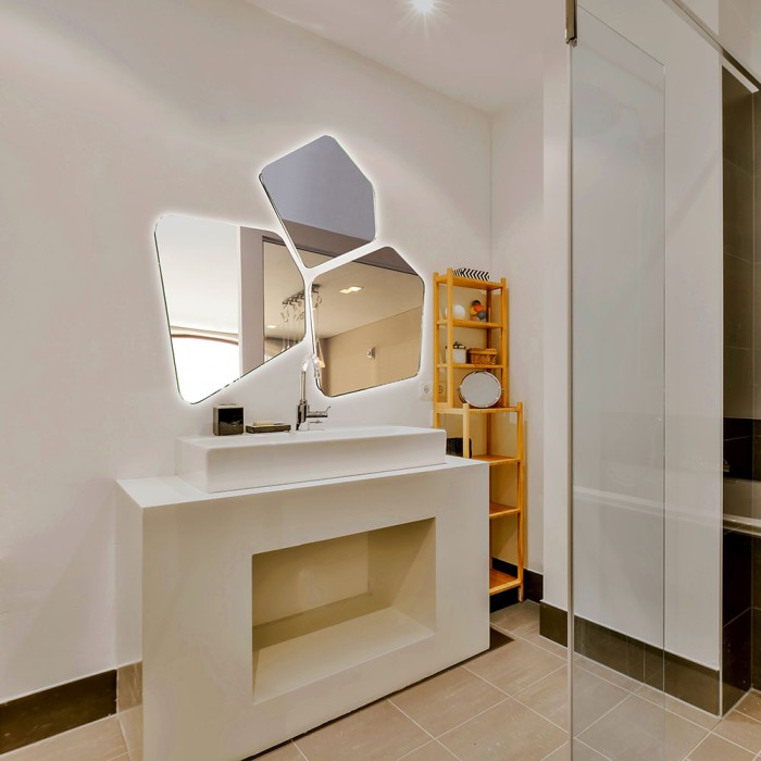 Комплект зеркал бесконтактный сенсор, 3 элемента, Azario Bionic - LED-00002547