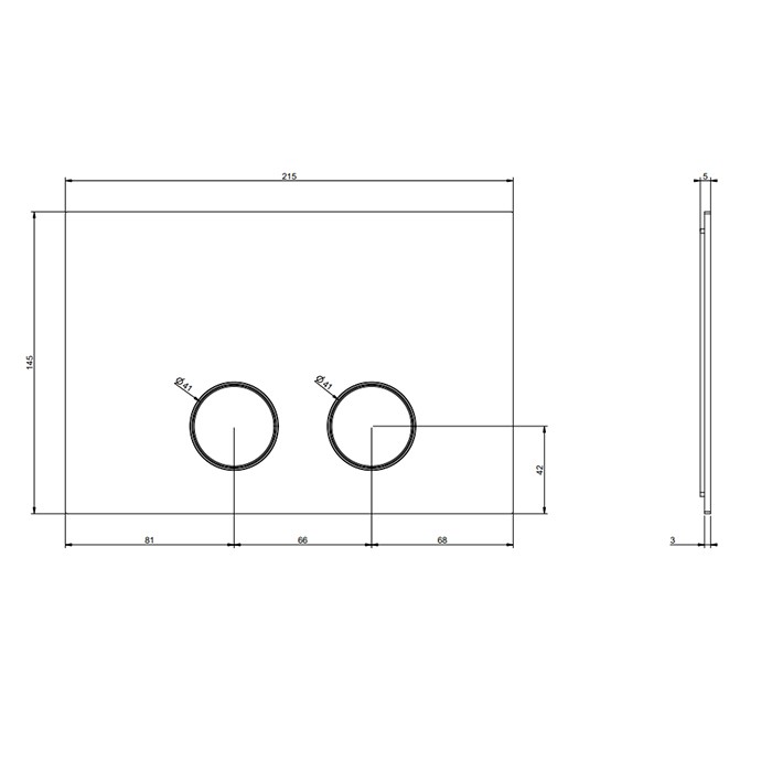 Клавиша смыва для унитаза, двойная, для систем инсталляций TECE, Gessi Technical Accessorie, 54617#727 цвет: золото