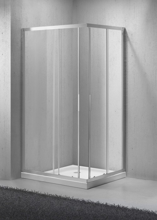 Душевой уголок 120x190 BelBagno, глянцевый хром, Sela арт. SELA-AH-2-120/80-C-Cr