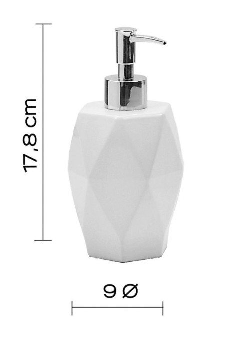 Настольный керамический дозатор с пластиковой помпой Dalia Gedy, DA80(02) цвет: хром