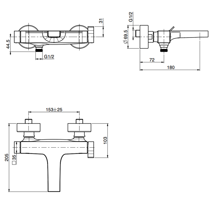 Fima Carlo Frattini Смеситель для ванны, Zeta, F3964/1BS цвет: белый