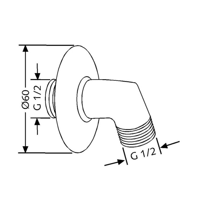 Соединение для шланга dn15, Kludi, хром - 6054005-00