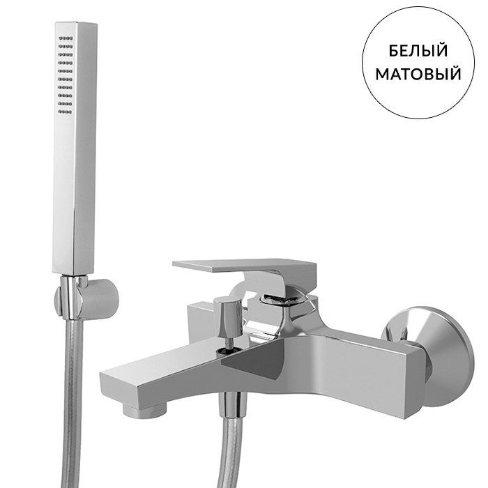 Fima Carlo Frattini Смеситель для ванной, настенный, с душ. комплектом, излив 170мм, Fit, F3384BS цвет: черный