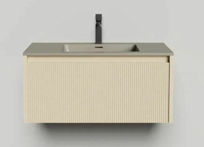 Подвесная тумба domino 800, эмаль, onda plus, фрезерованный, Salini арт. 27D108ONF