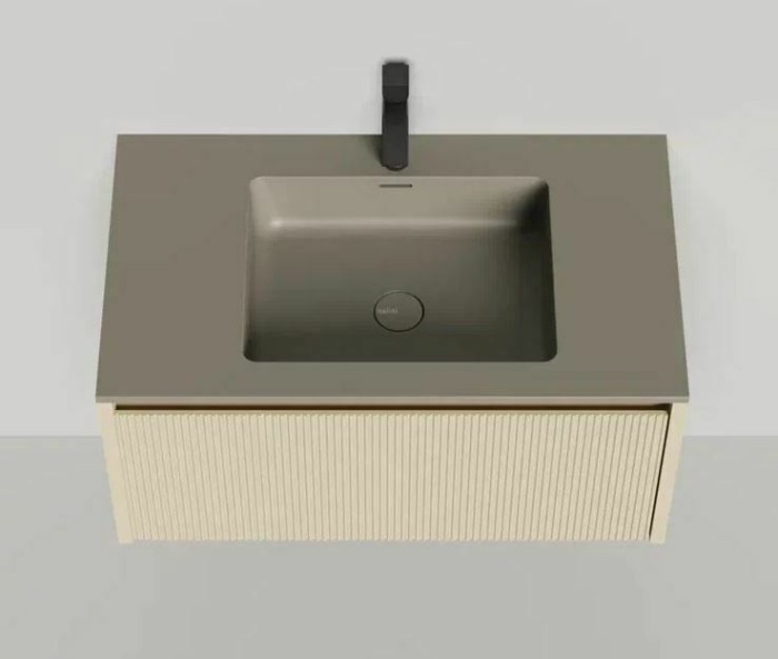 Подвесная тумба domino 800, эмаль, onda plus, фрезерованный, Salini арт. 27D108ONF