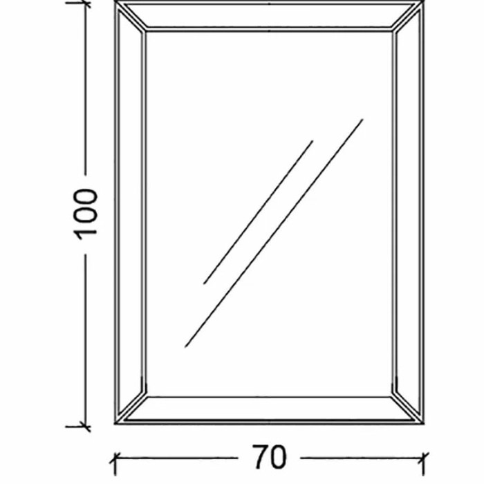 Зеркало 70x100, зеркальная рама, Boheme Neoart - 529