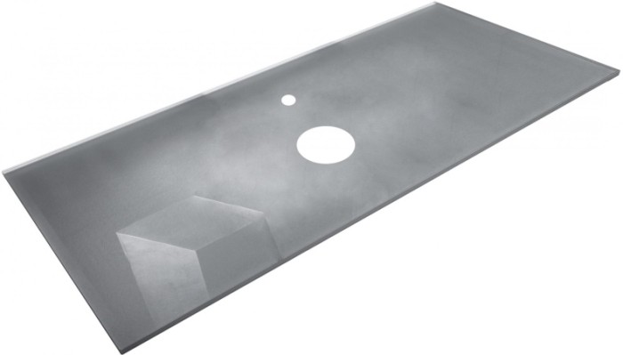 Столешница стекло 80см прямая silver поталь, Boheme Monaco neoart - 853-080-SLF