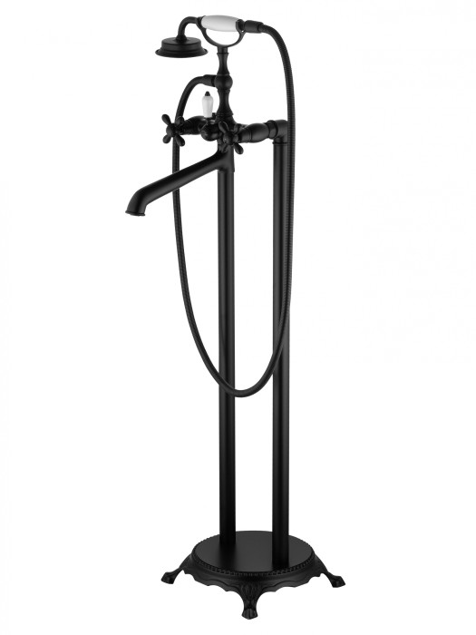 Смеситель для ванны напольного монтажа, Wonzon &amp; Woghand Retro, WW-88649020-MB цвет: черный